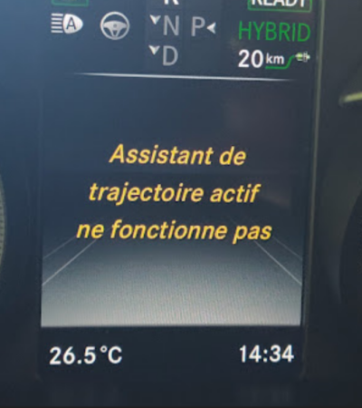 Assistant trajectoire ne fonctionne pas Mercedes