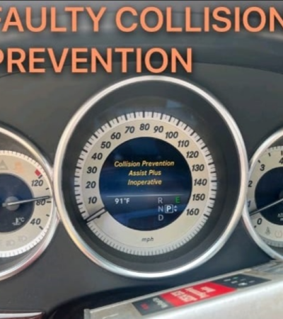 Collision prevention assist plus inoperative Mercedes Cls