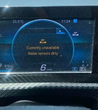 Capteurs radar encrassés Mercedes