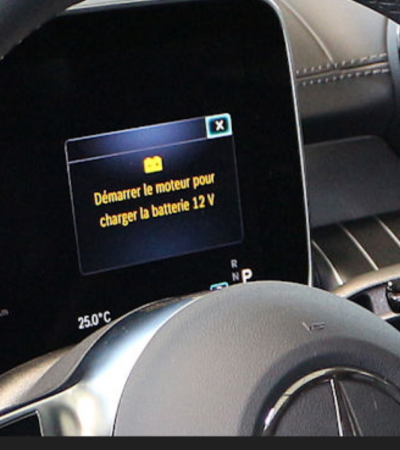 Message Mettre le véhicule sous tension